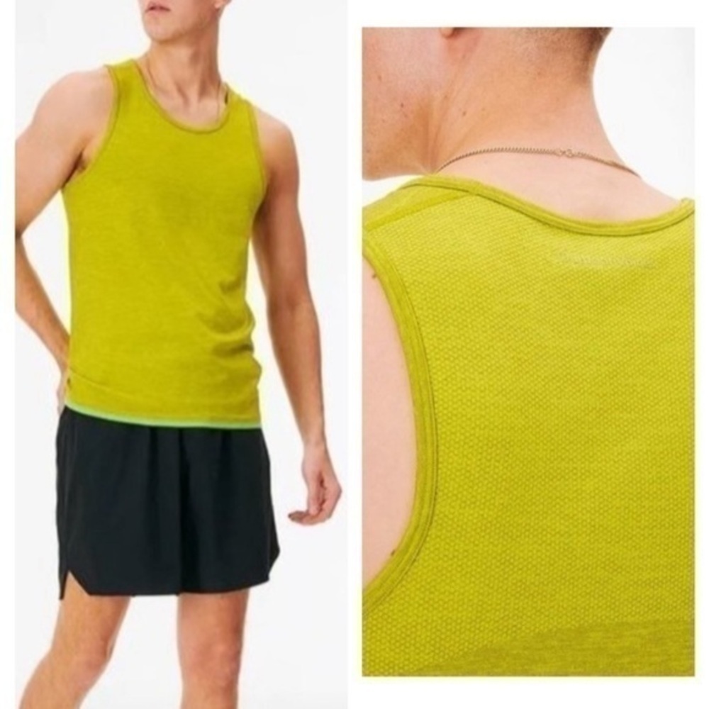 Outdoor Voices Mens Seamless Tank Green Apple Large NWT